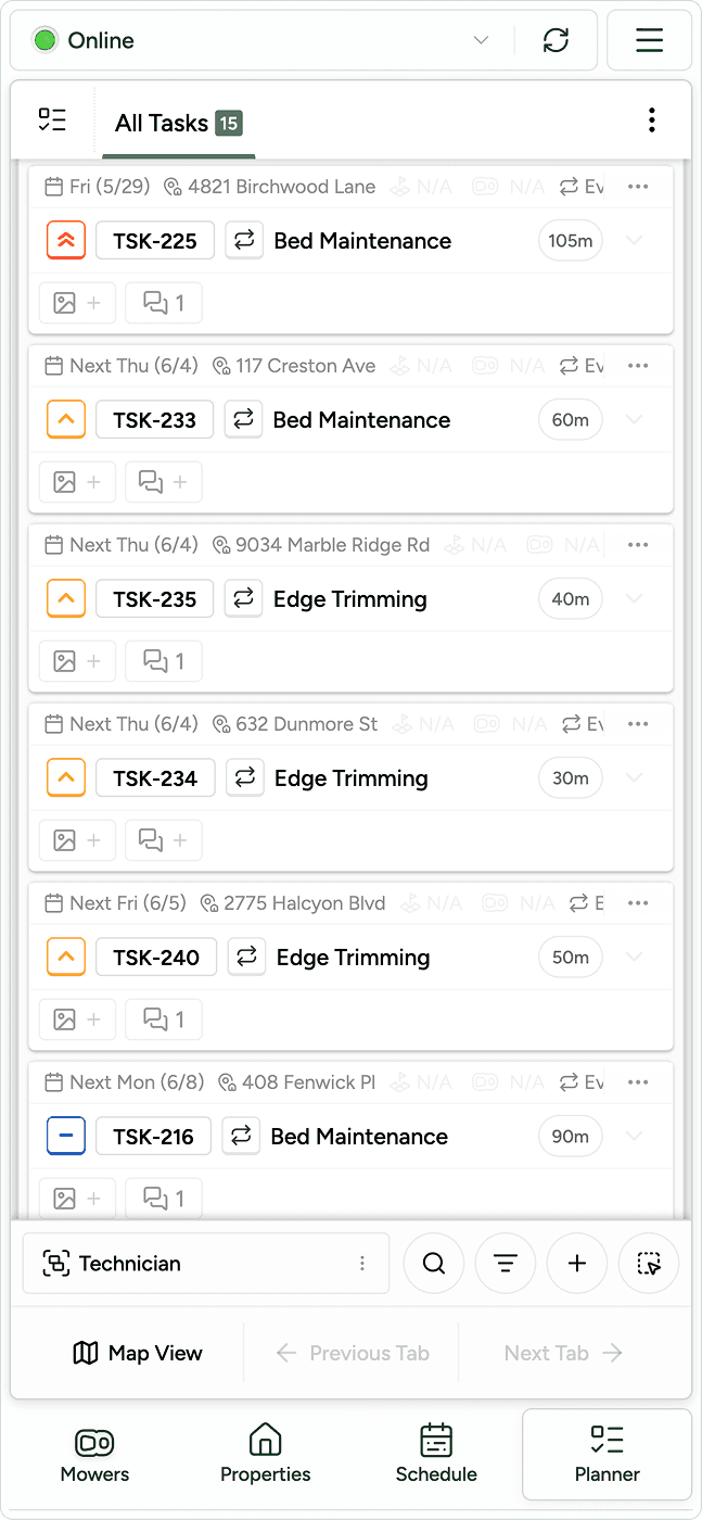 GreenerHub Planner Screenshot